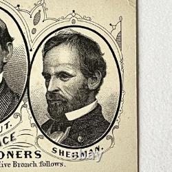 Antique CDV Civil War Era Card Our Peace Commissioners Ulysses S. Grant Farragut