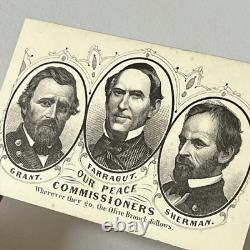 Antique CDV Civil War Era Card Our Peace Commissioners Ulysses S. Grant Farragut
