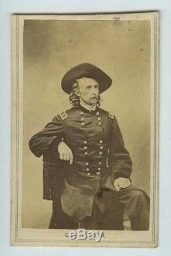 Antique CDV Photo, Civil War General George Armstrong Custer in Uniform, Original