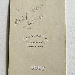 Antique CDV Photograph Beautiful Mary Todd Lincoln Wife Of President Portrait