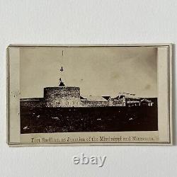 Antique CDV Photograph Fort Snelling at Junction MS & MN Civil War Akron OH