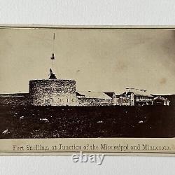 Antique CDV Photograph Fort Snelling at Junction MS & MN Civil War Akron OH