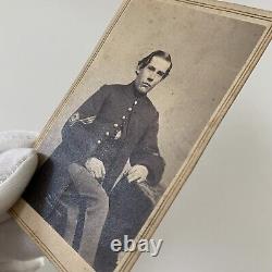 Antique CDV Photograph Handsome Young Civil War Soldier Sergeant Hartford CT