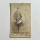 Antique Cdv Photograph Man Playing Tenor Drum Id Henry Gleason Military Band