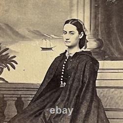 Antique CDV Photograph Very Beautiful Young Woman Ship Civil War Era Houghton MI
