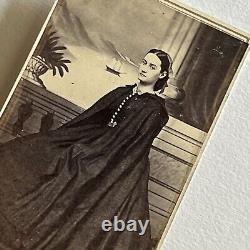 Antique CDV Photograph Very Beautiful Young Woman Ship Civil War Era Houghton MI