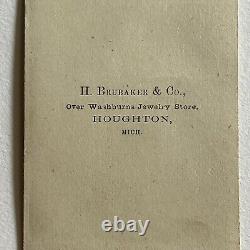 Antique CDV Photograph Very Beautiful Young Woman Ship Civil War Era Houghton MI