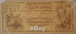 Antique CIVIL War 1864 $50 Ny Treasury Note CDV Photo Counterfeit Naramore Ct