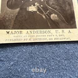 Antique CIVIL War CDV Photograph Union Major Robert Anderson Fort Sumter Anthony