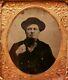Antique Civil War Era Southern Gentleman Portrait Hat Tintype Photo Florida Fl