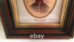 Antique CIVIL War Prisoner Albumen Framed Photograph Mass Vols Salisbury Prison