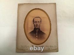 Antique CIVIL War Prisoner Albumen Framed Photograph Mass Vols Salisbury Prison