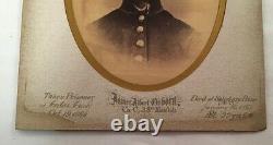 Antique CIVIL War Prisoner Albumen Framed Photograph Mass Vols Salisbury Prison