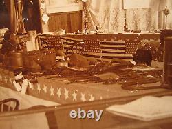 Antique CIVIL War Revolutionary Show Rifle Gun Sword Sculpture Clothes Vt Photo