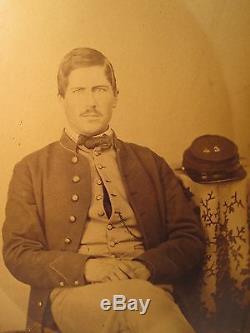 Antique CIVIL War Union Soldier Buttons Kepi #3 Large Rare Photo Last Found Ma