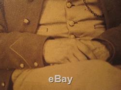 Antique CIVIL War Union Soldier Buttons Kepi #3 Large Rare Photo Last Found Ma
