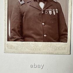 Antique Cabinet Card Photograph Man Military Civil War Veteran Avenue A NYC