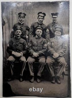 Antique Civil War 2.5x 3.5 Tin Type Photo Union 6 Soldier In Uniform RARE