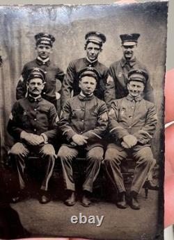 Antique Civil War 2.5x 3.5 Tin Type Photo Union 6 Soldier In Uniform RARE
