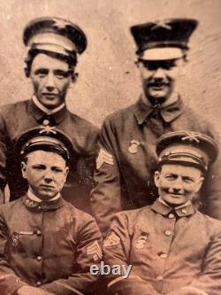 Antique Civil War 2.5x 3.5 Tin Type Photo Union 6 Soldier In Uniform RARE