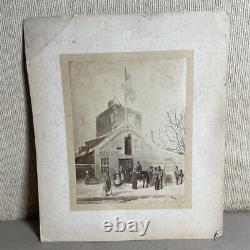 Antique Civil War Albumen Photograph Union Volunteer Refreshment Saloon Phila