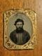 Antique Civil War Ambrotype Photograph 1862 2c Stamp Irs Bank Check On Back