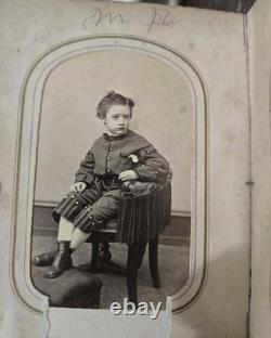 Antique Civil War CDV Photo Album Military Soldiers Novelty PIERCE Family 1860s Antique Civil War CDV Photo Album Military Soldiers Novelty PIERCE Family 1860s