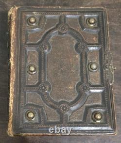 Antique Civil War CDV Photo Album Military Soldiers Novelty PIERCE Family 1860s