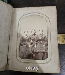 Antique Civil War CDV Photo Album Military Soldiers Novelty PIERCE Family 1860s Antique Civil War CDV Photo Album Military Soldiers Novelty PIERCE Family 1860s