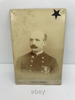 Antique Civil War Cabinet Card Identified Soldier John H. Johnson 5th NY CAV