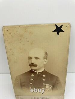 Antique Civil War Cabinet Card Identified Soldier John H. Johnson 5th NY CAV