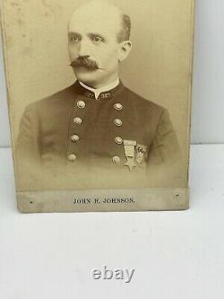 Antique Civil War Cabinet Card Identified Soldier John H. Johnson 5th NY CAV