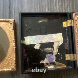 Antique Civil War Daguerreotype Photo Young Man Esteemed Suit Tie With Case