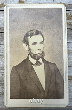 Antique Civil War Era 1860's CDV Abraham Lincoln Photograph Sepia Card