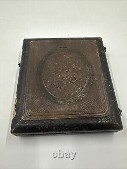 Antique Civil War Era Daguerreotype Photograph Beautiful Woman Mourning Case