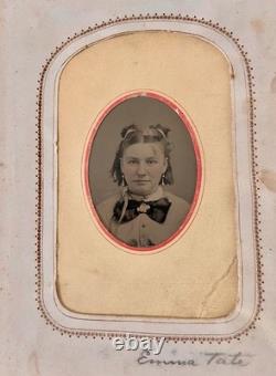 Antique Civil War Miniature Tin Types & CDV's Photo Album / 37 Photos