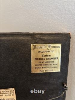 Antique Civil War Photo 9 Sisters Framed with Newspaper History Framed 1860's