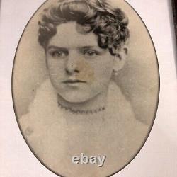 Antique Civil War Photograph Silver Nitrate Lady Confederate Woman Southern Bell