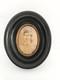 Antique Civil War Photograph Soldier In Miniature 4 Antique Oval Wooden Frame