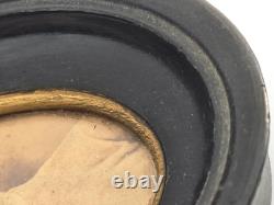 Antique Civil War Photograph Soldier In miniature 4 antique Oval Wooden Frame