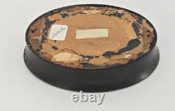 Antique Civil War Photograph Soldier In miniature 4 antique Oval Wooden Frame