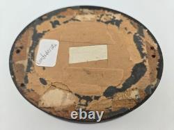 Antique Civil War Photograph Soldier In miniature 4 antique Oval Wooden Frame