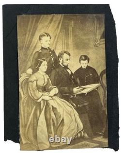 Antique Civil War President Abraham Lincoln Family Teague's Silver Gelatin Photo