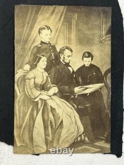 Antique Civil War President Abraham Lincoln Family Teague's Silver Gelatin Photo