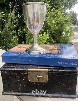 Antique Civil War Rhode Isl 14th Regt Hvy Artillery Colored Gorham Silver Goblet