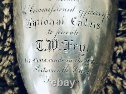 Antique Civil War Rhode Isl 14th Regt Hvy Artillery Colored Gorham Silver Goblet