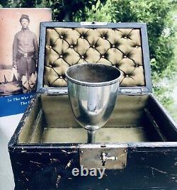 Antique Civil War Rhode Isl 14th Regt Hvy Artillery Colored Gorham Silver Goblet