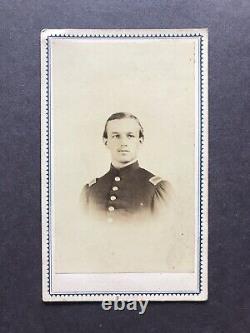 Antique Civil War Soldier Baton Rouge Louisiana Young Officer Cdv Photo