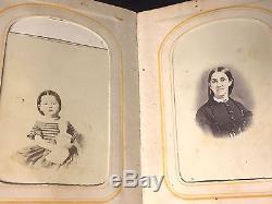 Antique Civil War Soldier PHOTO ALBUM Tintype CDV Postmortem Child Minnesota Vtg