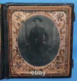 Antique Civil War Soldier Photo Plate Tintype +Case #2